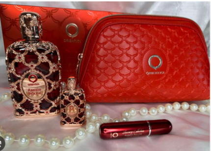 KIT LUXURY GIFTSET AMBER ROUGE 80ML+ 7,5ML+NEC+AT